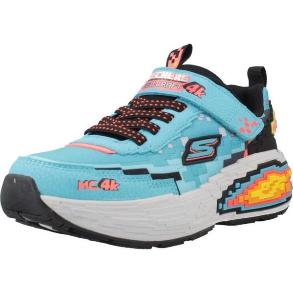 Buty SKECHERS MEGA-CRAFT 4K Niebieski. Niebieskie buty turystyczne Skechers, bez wzorów, z materiału, bez zapięcia, trekkingowe. Za 219.99 zł.