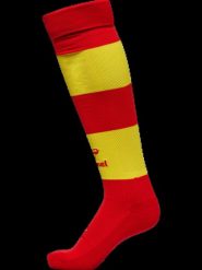 Hummel skarpety piłkarskie hmlESSENTIAL STRIPE TRUE RED/BLAZING YELLOW. Czerwone skarpety Hummel, bez wzorów, z bawełny. Za 78.76 zł.