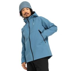 Kurtka trekkingowa hardshell męska Cavalls. Niebieskie kurtki SIROKO, l, bez wzorów, z hardshellu, bez kaptura. W wyprzedaży za 384.00 zł.