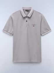 NAPAPIJRY Koszulka polo "Elbas" w kolorze szarym rozmiar: M. Szare koszulki polo NAPAPIJRY, m, bez wzorów, z bawełny, bez kołnierzyka, bez ramiączek. Za 110.29 zł.
