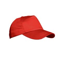 Gładka 5panelowa Czapka Bejsbolówka Unisex. Czerwone czapki z daszkiem RESULT, bez wzorów, z bawełny. Za 33.99 zł.