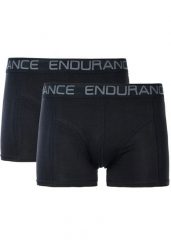 Bokserki bambusowe męskie Endurance Brighton 2-pack. Czarne bokserki Endurance, l, bez wzorów, z elastanu. Za 109.99 zł.