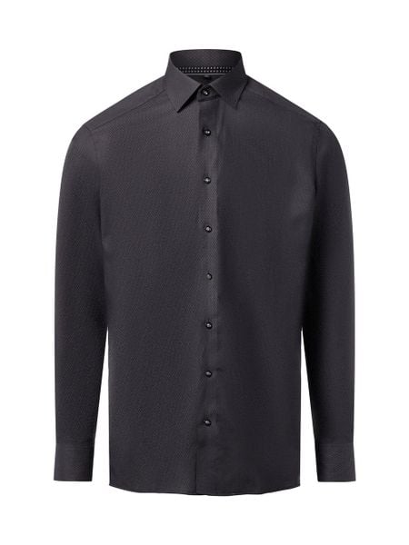 Finshley & Harding Koszula męska - Easy Care Mężczyźni Modern Fit Bawełna szary wzorzysty, 41. Szare koszule Finshley & Harding, m, bez wzorów, z bawełny, bez kołnierzyka, bez ramiączek. Za 199.95 zł.