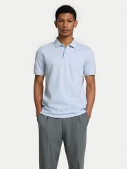 Selected Homme Polo 16095851 Błękitny Slim Fit. Niebieskie koszulki polo Selected Homme, m, bez wzorów, z bawełny, bez kołnierzyka, bez ramiączek. Za 99.99 zł.