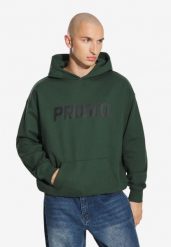 Bluza sportowa męska Prosto Big Log z kapturem. Zielone bluzy z kapturem Prosto., l, z aplikacjami, z bawełny, z kapturem. Za 209.99 zł.