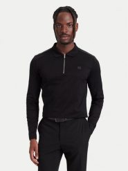 KARL LAGERFELD Polo 745002 564200 Czarny Regular Fit. Czarne koszulki polo KARL LAGERFELD, m, bez wzorów, z bawełny, bez kołnierzyka, bez ramiączek. Za 649.99 zł.