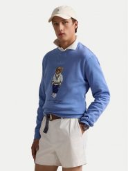 Polo Ralph Lauren Bluza 710973145001 Niebieski Relaxed Fit. Niebieskie bluzy Polo Ralph Lauren, m, bez wzorów, z bawełny, bez kaptura. Za 929.99 zł.