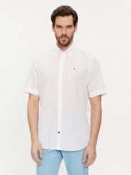 Tommy Hilfiger Koszula MW0MW35323 Biały Regular Fit. Białe koszule Tommy Hilfiger, m, bez wzorów, z bawełny, bez kołnierzyka, bez ramiączek. Za 179.99 zł.