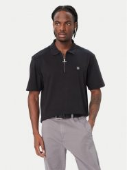 HUGO Polo Derypolo 50567930 Czarny Regular Fit. Czarne koszulki polo Hugo, m, bez wzorów, z syntetyku, bez kołnierzyka, bez ramiączek. Za 424.99 zł.