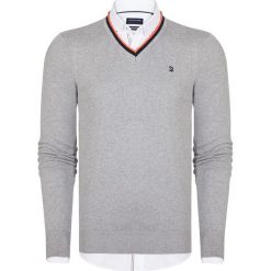 Sweter w kolorze szarym. Szare swetry nierozpinane Giorgio Di Mare, m, bez wzorów, z bawełny, bez kołnierzyka, bez ramiączek. W wyprzedaży za 139.95 zł.