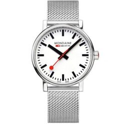 Zegarek męski Mondaine MSE.40110.SM, Quartz, 40mm, 3ATM. Szare zegarki mondaine, ze stali. Za 1,241.55 zł.