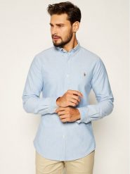 Polo Ralph Lauren Koszula Classics 710767444001 Niebieski Slim Fit. Niebieskie koszule Polo Ralph Lauren, m, bez wzorów, z bawełny, bez kołnierzyka, bez ramiączek. Za 549.99 zł.