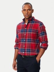 Tommy Hilfiger Koszula Hero Flannel MW0MW44592 Czerwony ciemny Regular Fit. Czerwone koszule Tommy Hilfiger, m, bez wzorów, z bawełny, bez kołnierzyka, bez ramiączek. Za 449.99 zł.