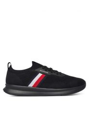 Tommy Hilfiger Sneakersy Lightweight Knitted Runner FM0FM05756 Czarny. Czarne buty sportowe casual Tommy Hilfiger, bez wzorów, z materiału, bez zapięcia. Za 409.99 zł.