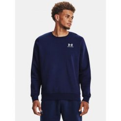 Bluza fitness męska UNDER ARMOUR UA Icon Fleece Crew. Niebieskie bluzy Under Armour, l, bez wzorów, bez kaptura. Za 209.99 zł.