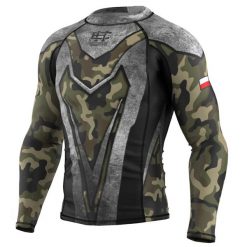 Koszulka sportowa męska Rashguard do MMA EXTREME HOBBY MILITARY. Brązowe bielizna termoaktywna EXTREME HOBBY, m, bez wzorów, z bawełny, bez ramiączek, na fitness i siłownię. Za 209.00 zł.