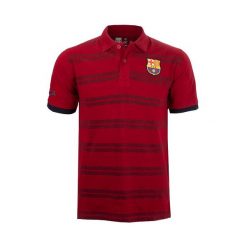 Koszula z kołnierzykiem męska Barcelona. Czerwone koszule FC Barcelona, m, bez wzorów, bez kołnierzyka, bez ramiączek. Za 184.58 zł.