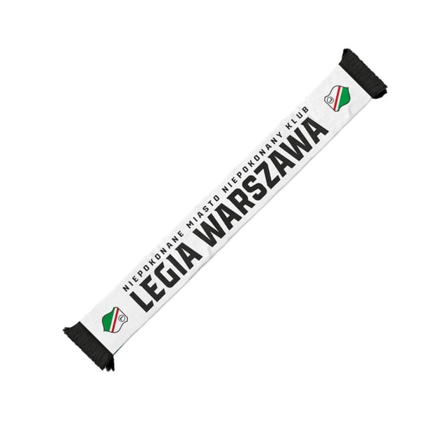 Szalik Legia Warszawa Niepokonane Miasto Niepokonany Klub. Białe szaliki LEGIA, bez wzorów. Za 49.99 zł.