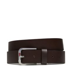 Pasek Męski Tommy Jeans. Brązowe paski Tommy Jeans, bez wzorów, z jeansu. Za 119.99 zł.