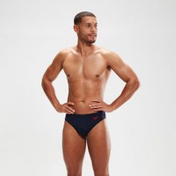 Slipy kąpielowe męskie Speedo Hyper Boom Splice Brief. Niebieskie slipy i bokserki Speedo, m, bez wzorów, z materiału. Za 73.99 zł.