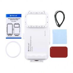 Etui Puluz wodoodporne 45m do iPhone do zdjęć i nagrań podwodnych (białe). Białe zegarki sportowe PULUZ. Za 369.00 zł.