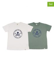 The Time of Bocha Koszulki (2 szt.) w kolorze białym i khaki rozmiar: XL. Białe bezrękawniki The Time of Bocha, xl, bez wzorów, z bawełny, bez kołnierzyka, bez ramiączek. Za 86.99 zł.