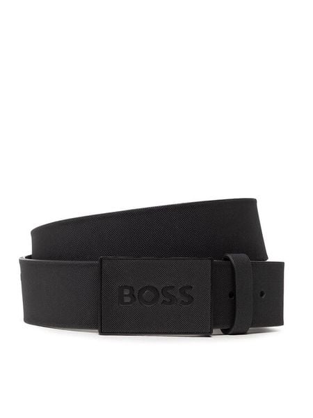 BOSS Pasek Icon-S1 50471333 Czarny. Czarne paski Boss, bez wzorów, ze skóry. Za 389.99 zł.
