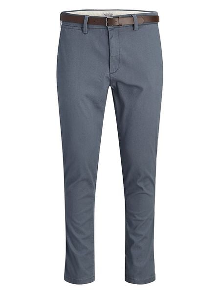 Jack & Jones Spodnie chino "Pstmarco" w kolorze niebieskim rozmiar: W34/L34. Niebieskie eleganckie spodnie Jack & Jones, l, ze skóry. Za 119.95 zł.