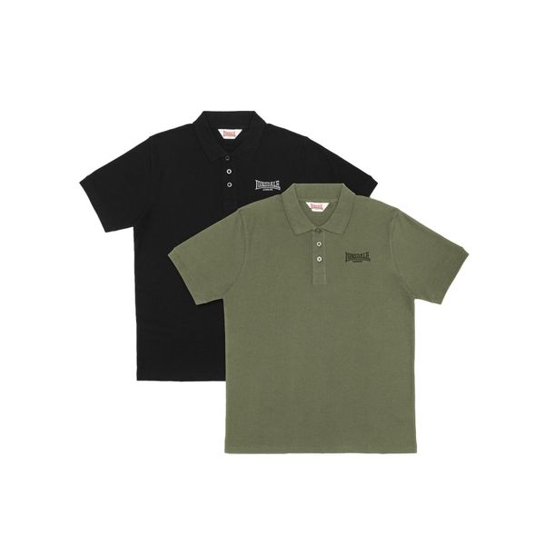Polo Lonsdale Lingholme (x2). Czarne koszulki polo Lonsdale, m, bez wzorów, bez kołnierzyka, bez ramiączek. Za 290.50 zł.