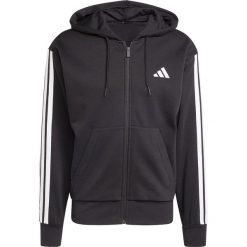 Bluza z kapturem adidas Essentials 3-Stripes Fleece. Czarne bluzy z kapturem Adidas, na zimę, m, bez wzorów, z materiału, z kapturem. Za 275.55 zł.