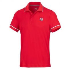 Koszulka sportowa męska Fila New Court. Czerwone t-shirty sportowe Fila, bez wzorów, z poliesteru, bez ramiączek. Za 348.00 zł.