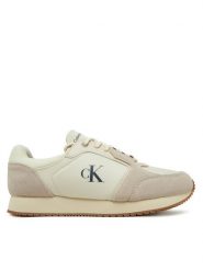 Calvin Klein Jeans Sneakersy Retro Sock Runner Mg YM0YM01152 Beżowy. Brązowe buty sportowe casual Calvin Klein Jeans, bez wzorów, z jeansu, bez zapięcia. Za 309.99 zł.