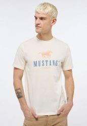 MUSTANG ALEX C PRINT MĘSKI T-SHIRT KOSZULKA NADRUK LOGO PRISTINE 1013808 8001. T-shirty Mustang, m, bez wzorów, bez kołnierzyka, bez ramiączek. Za 69.99 zł.