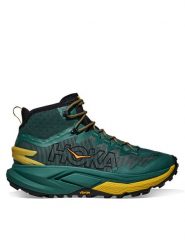 Hoka Trekkingi Mafate Hike 1171921 Zielony. Zielone botki sznurowane HOKA, bez wzorów, z materiału, bez obcasa, bez zapięcia. Za 899.99 zł.