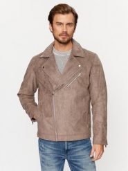 Jack&Jones Kurtka z imitacji skóry 12236853 Brązowy Regular Fit. Brązowe kurtki Jack&Jones, m, bez wzorów, ze skóry, bez kaptura. Za 229.99 zł.
