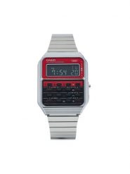 Casio Zegarek Vintage CA-500WE-4BEF Srebrny. Szare, cyfrowe zegarki Casio, srebrne. Za 349.99 zł.
