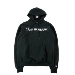 Second life - Bluza z kapturem męska Subaru czarna - Jak nowy. Czarne bluzy z kapturem Champion, m, bez wzorów, z materiału, z kapturem. Za 106.46 zł.