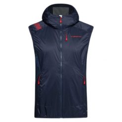 Kardigan bez rękawów La Sportiva Across Lite. Niebieskie odzież kompresyjna La Sportiva, l, bez wzorów, z materiału, trekkingowe. Za 688.45 zł.