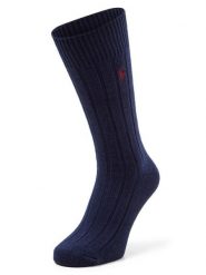 Polo Ralph Lauren skarpety wełniane Mężczyźni niebieski, ONE SIZE. Niebieskie skarpety Polo Ralph Lauren, bez wzorów, z wełny. Za 159.95 zł.