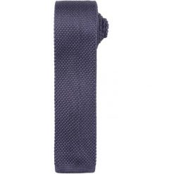 Delikatny krawat z dzianiny Premier. Szare krawaty i muchy PREMIER, bez wzorów, z dzianiny. Za 174.50 zł.