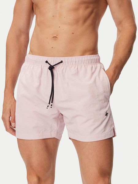 Beverly Hills Polo Club Szorty kąpielowe P-SS26M-UNION Różowy jasny Regular Fit. Czerwone kąpielówki Beverly Hills Polo Club, l, bez wzorów, z syntetyku. Za 159.99 zł.