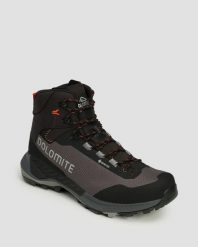 Buty męskie Dolomite M'S Vernale High GTX BLACK-ANTHRACITE GREY. Szare buty turystyczne Dolomite, bez wzorów, z gore-texu, przed kolano, bez zapięcia, trekkingowe, gore-tex. Za 919.99 zł.