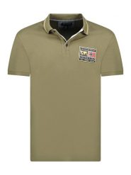 Geographical Norway Koszulka polo "Karite" w kolorze khaki rozmiar: S. Brązowe koszulki polo Geographical Norway, s, bez wzorów, z bawełny, bez kołnierzyka, bez ramiączek. Za 65.85 zł.