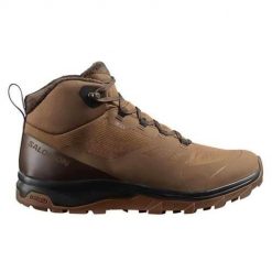 Buty do chodzenia męskie Salomon Outsnap Cswp. Brązowe buty sportowe casual Salomon, bez wzorów, z materiału, za kostkę, bez zapięcia. Za 661.00 zł.