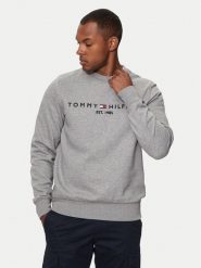 Tommy Hilfiger Bluza Logo MW0MW11596 Szary Regular Fit. Szare bluzy Tommy Hilfiger, m, bez wzorów, z syntetyku, bez kaptura. Za 259.99 zł.