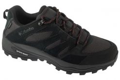 Buty trekkingowe męskie, Redmond IV Low WP. Czarne buty turystyczne Columbia, bez wzorów, z materiału, przed kostkę, bez zapięcia, trekkingowe. Za 349.99 zł.