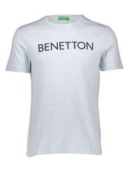 Benetton Koszulka w kolorze błękitnym rozmiar: M. Niebieskie bezrękawniki Benetton, m, bez wzorów, z bawełny, bez kołnierzyka, bez ramiączek. Za 53.04 zł.