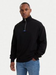 HUGO Bluza Neeler 50522367 Czarny Regular Fit. Czarne bluzy Hugo, l, bez wzorów, z bawełny, bez kaptura. Za 499.99 zł.