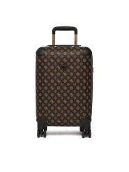 Guess Walizka kabinowa TWHP74 52983 Brązowy ciemny. Brązowe walizki Guess, z aplikacjami, ze skóry. Za 829.99 zł.