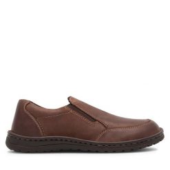 Półbuty Go Soft. Brązowe eleganckie półbuty GO SOFT, bez wzorów, bez obcasa, bez zapięcia. Za 136.99 zł.